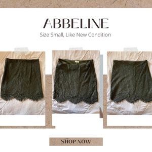 Abbeline black lace mini skirt